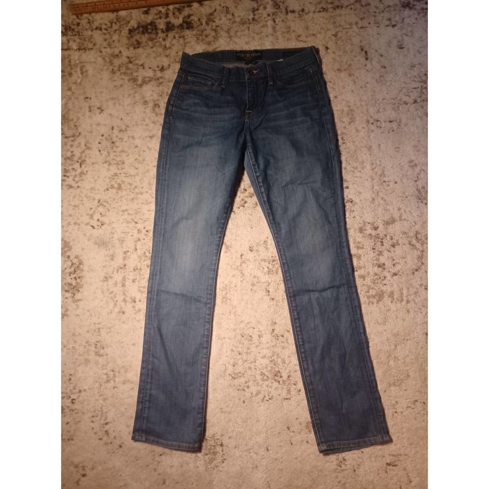 Lucky Brand Sofia Straight Mid Rise Light Medium Wash Denim Jeans 6 28
